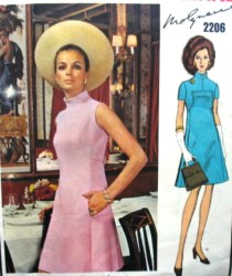2206 MOLYNEUX EMPIRE A-DRESS SLVS OR NOT 1969 PATTERN 10